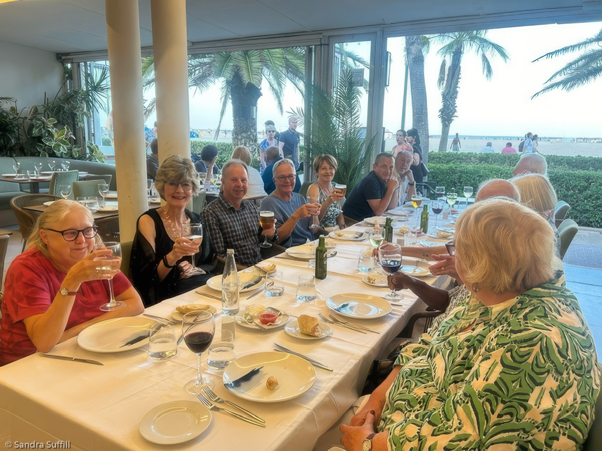 Our last group dinner by the beach