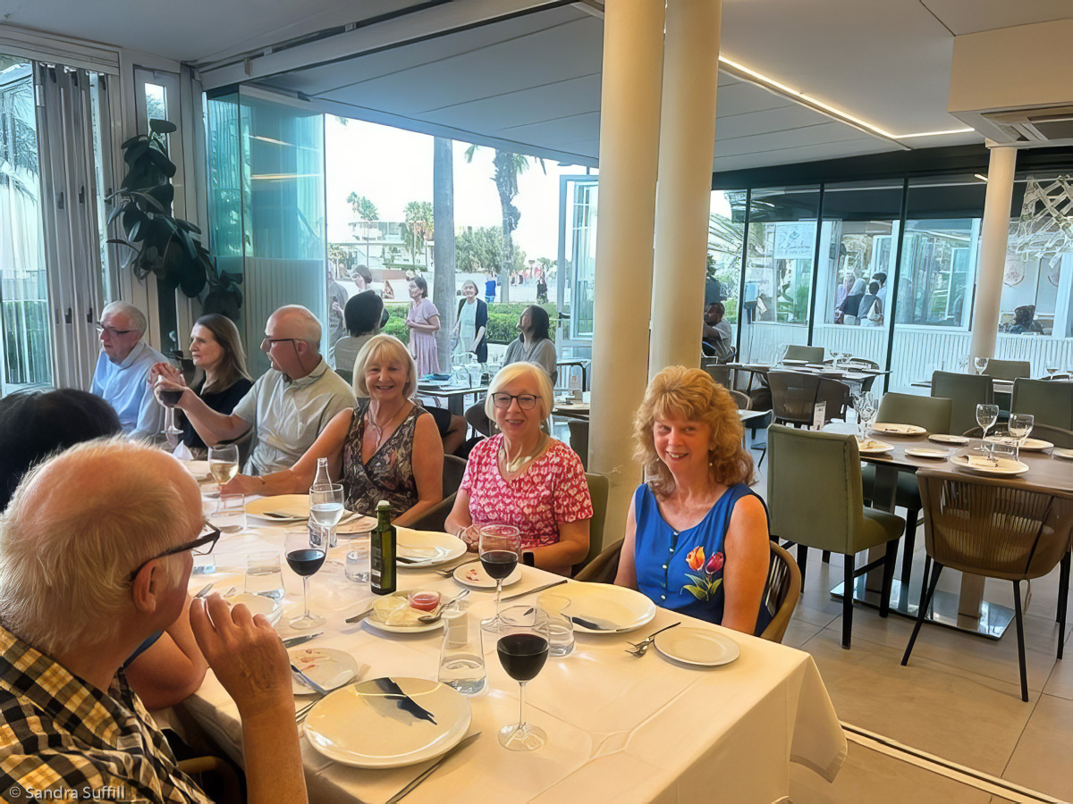 Our last group dinner by the beach
